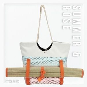 NWT Summer & Rose Emma Large Beach Tote with Attached Beach Mat